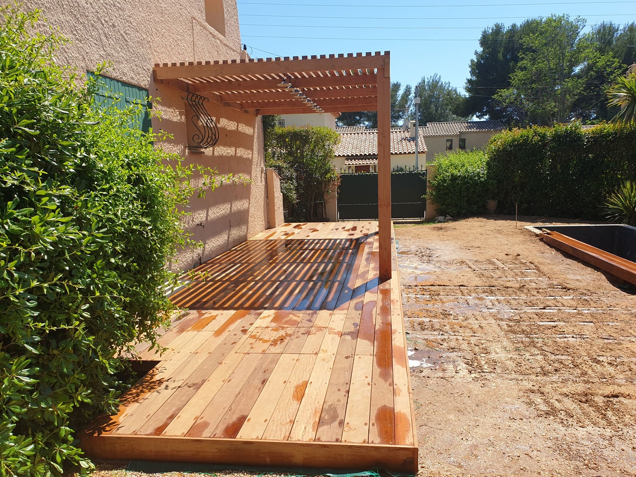 creation pergola en bois six-fours-les-plages Le Brusc