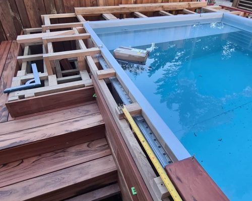 Terrasse bois Le Castellet 83330 - Tigerwood constructeur de piscine en bois le castellet var ms construction bois renovation