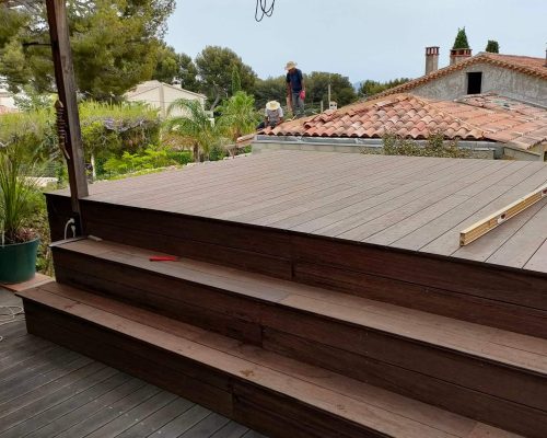 installation terrasse bois bandol sur pilotis ms construction bois renovation villa